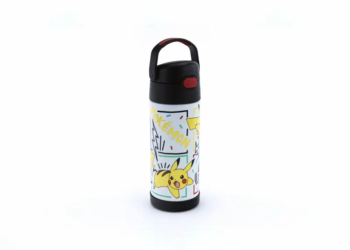Thermos FUNtainer Pokemon Kids Insulated Water Bottle with Straw, 14oz Stainless Steel, Leak-Proof
